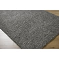 thumbnail image 3 of Hauteloom Sevan Modern Hand Tufted Natural Fiber Wool Area Rug - Contemporary Solid Color Carpet for Living Room, Bedroom, Dining Room - Farmhouse, Cottage - Black Charcoal - 5' x 7'6", 3 of 9