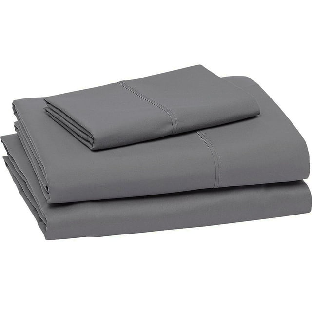 Juego de Sábanas Tacto Algodón King Size 4 Piezas Ultra Suaves y Frescas Color Gris Kyuden Home