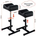 thumbnail image 2 of Soporte para pedicura QUEESALN, reposapiés con altura ajustable, color negro, 2 of 6