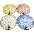 thumbnail image 2 of TJ Global Set of 4 Japanese Pottery Ceramic 7 Inch Plates for Any Meal and Any Dish, Japanese Dinnerware and Tableware Comes in Assorted Colors with Cherry Blossom Design, 2 of 9