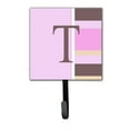 thumbnail image 3 of Letter D Initial Monogram - Pink Stripes Leash or Key Holder, 3 of 7