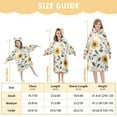 thumbnail image 4 of FORMRS Wearable Blanket Hoodie with Sleeves for Kids Cozy Flannel Sweatshirt, Sunflower Pattern, 4 of 7