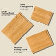thumbnail image 4 of Tignapoo MasterChef Bamboo Cutting Board Set - Eco-Friendly 3-Piece Kitchen Prep Boards with Juice Grooves, Various Sizes for Travel, Chopping, and Party Meals, 4 of 6