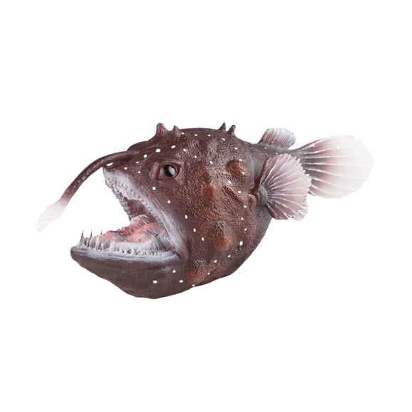 Figuras de peces de pescador, juguete educativo de simulación de linterna, modelo de juguete de Animal marino simulado para favores de fiesta,