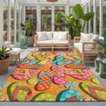 thumbnail image 2 of Area Rugs 2.7'x5', Watercolor Flip Flop Carpet Runner Indoor Outdoor Rugs Home Decor Aesthetic, Summer Coastal Beach Slippers Non Slip Mats Washable Accent Rug for Living Room Bedroom, 2 of 8
