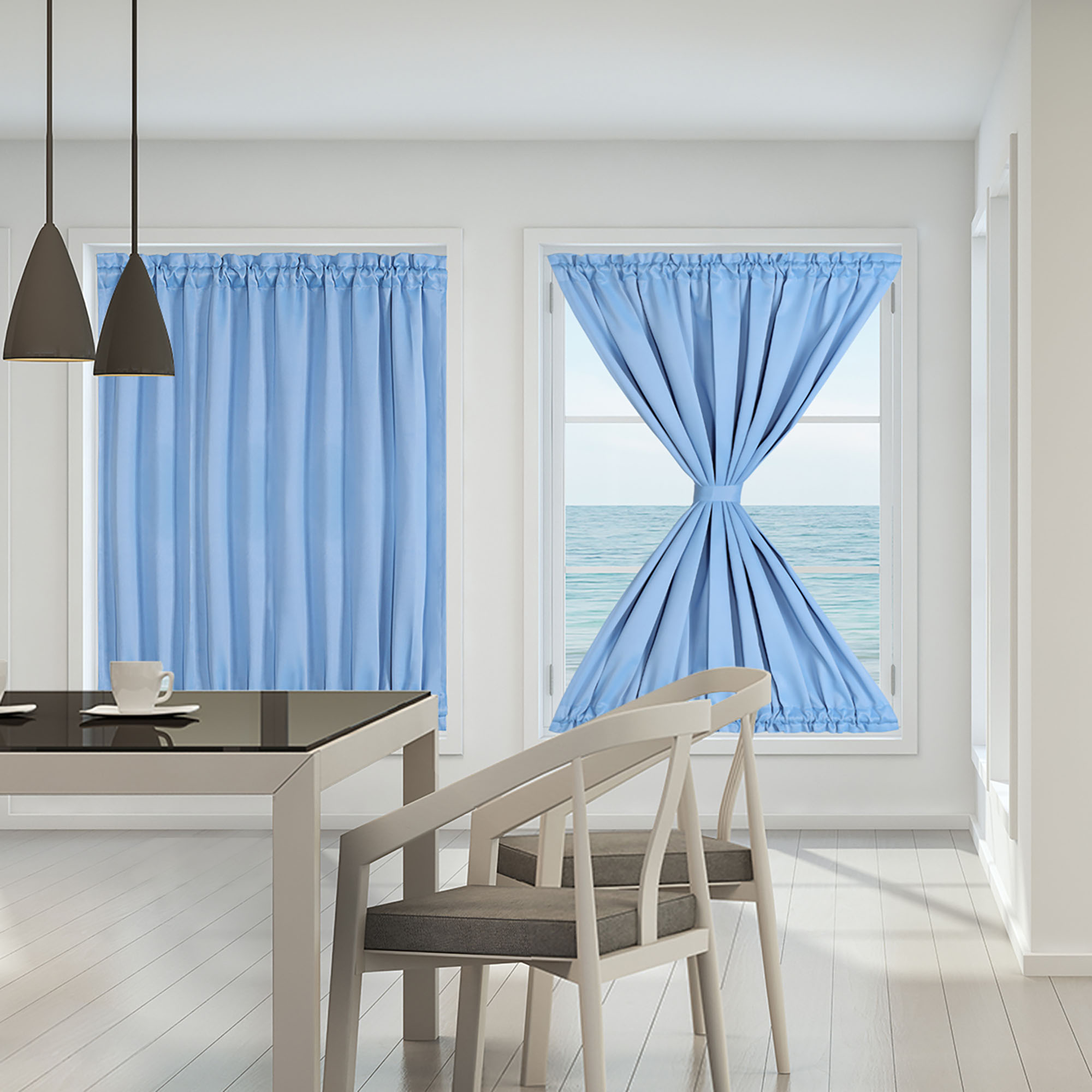 French Door Curtains Thermal Insulated Blackout Curtain Rod Door Curtain Panel 2 Panels Dark Gray 54 X 72 Walmart Com Walmart Com