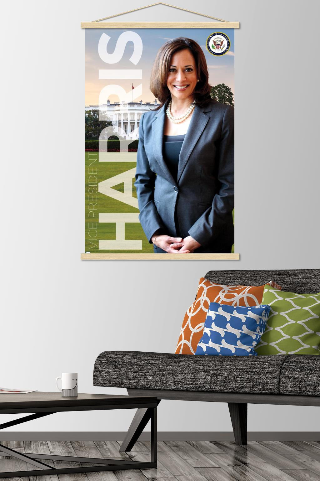 Kamala Harris - Vice President Wall Poster with Magnetic Frame, 22.375" x 34"