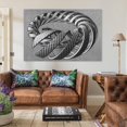 thumbnail image 3 of Póster de pintura abstracta en blanco y negro de MC Escher (46), póster de lienzo con impresión de imagen, póster de arte para pared, decoración de obras de arte modernas para el hogar, regalo de 16, 3 of 6