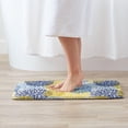 thumbnail image 2 of Blue Yellow and Navy Chrysanthemum Flowers Bath Mat Non-Slip Soft Microfiber Bathroom Rugs Washable Bathmat, Carpet Rug Entryway Daisy Floral Decor for Tub Shower Room Floor, 31.5x20 Mat, 2 of 6