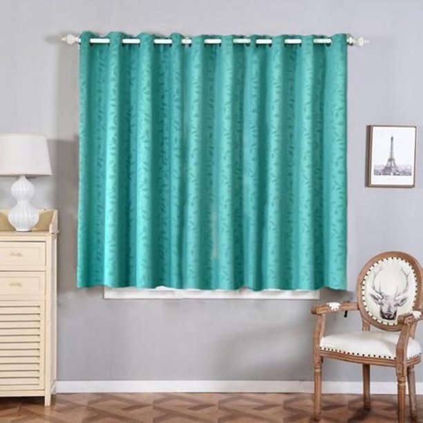 Teal Blackout Curtains 2 Packs Embossed Curtains 52 x 64 Inch