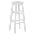 thumbnail image 1 of Bowery Hill Tabouret de Bar Rond Moderne / Contemporain en Bois, Blanc, 1 of 9