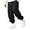 Black, variant on FRSASU Mens Corduroy Joggers Pants Casual Cargo Pants Drawstring Elastic Waist Baggy Tapered Sweatpants Wine