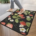 thumbnail image 4 of Red Strawberry Plants Fruit Leaf Black Pattern Door Rugs,Washable Non Slip Door Mats Indoor,Decorative Door Mats,Entry Mat Indoor for Entrance,Bedroom,Kitchen,Bathroom,30"x17", 4 of 6