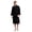 Black, variant on Men's Waffle Spa Bathrobe - Long, Lightweight, Absorbent