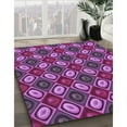thumbnail image 2 of Ahgly Company Indoor Rectangle Patterned Dark Magenta Purple Area Rugs, 2' x 5', 2 of 6