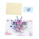 thumbnail image 4 of Tarjeta de regalo para el Día de la Madre, tarjeta con escultura de papel, tarjeta con ramo elegante, romántico y único Azul, 4 of 9