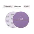 thumbnail image 2 of Unique Bargains 15 Pack 4-Inch Purple Sanding Discs 1500 Grits Hook & Loop Professional Aluminum Oxide Sandpaper, 2 of 6