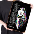 thumbnail image 2 of Placa Metal Vintage Stevie Nicks Pintura Hierro Rectangular Pared 30x40cm, 2 of 9