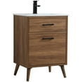 thumbnail image 3 of 24 inch bathroom vanity in walnut brown, 3 of 16