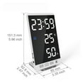 lixiao 6 Inch Mirror LED Alarm Clock Touch Control Wallmounted Digital