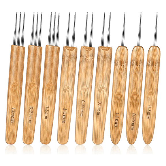 9Pcs Dreadlock Crochet Hook for Hair Loc Needle Dreads Tool Braid Craft Dread Locks Needles