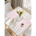 thumbnail image 5 of Pink Geometric Placemats Set of 8, Morocco Modern Simple Abstract Aesthetic Placemats for Dining Table, Place Mats for Kitchen Tabletop, Waterproof Wipeable Dining Table Mats Set, 5 of 9