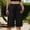(Fashion 62)Black, variant on Women's Loose Straight Leg Solid Five Quarter Pants with Pockets and Drawstring Summer Causal and Comfortable Pants