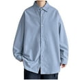 thumbnail image 2 of asjyhkr Plus Size Mens Casual Shirts Lightweight Breathable Long Sleeve Button down Lapel Outdoor Business Shirts,M-5XL, 2 of 4