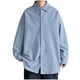 thumbnail image 2 of pstuiky camisa de manga larga para hombre, Camisa informal de moda para hombre, con botones, solapa y mangas, transpirable Tops de talla grande para hombre xxxl, 2 of 4