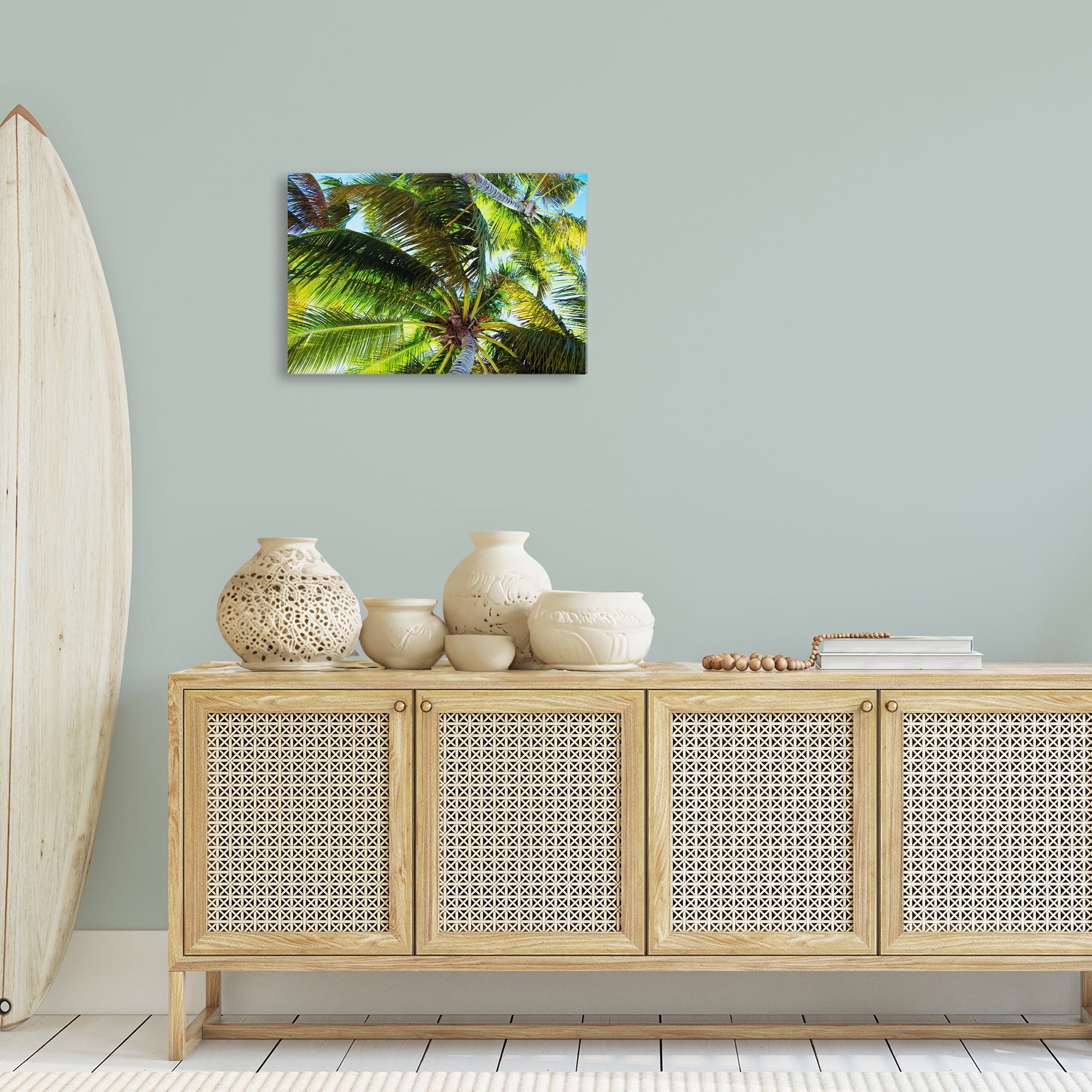 Stupell Industries Swaying Palm Leaves Botanical & Floral Photography Gallery Wrapped Canvas Art Print Wall Art, 24 x 16