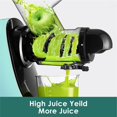 thumbnail image 3 of Masticating Juicers, Fretta Cold Pressed Juicer Machine, Large Feed Chute Whole Fruit Juicer Machine, BPA-Free, Celery Juicer, Quiete DC Motor & Reverse Function, 2 Speed, 200W (Light blue), 3 of 7