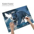 thumbnail image 2 of 500-Piece Wooden Jigsaw Puzzle for Adults - White Tiger Arctic Water , Interlocking Pieces with Guide Letters, Holiday Gift & Home Decor, 2 of 7