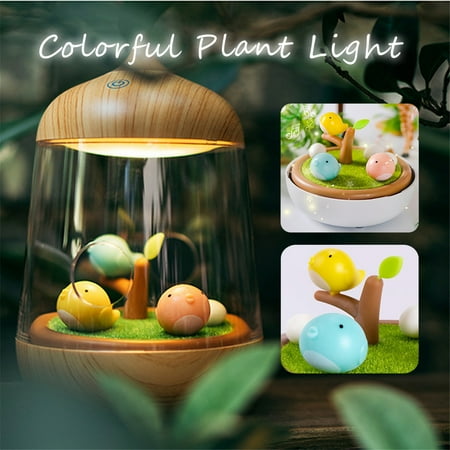 Christmas Bookcase Decorating Rechargeable LED Music Style Transparent Plant Night Home Decor Light Colorful Mode Touch Switch Bedroom Bookcase Lamp Home Garden Decor Christmas Gift ()