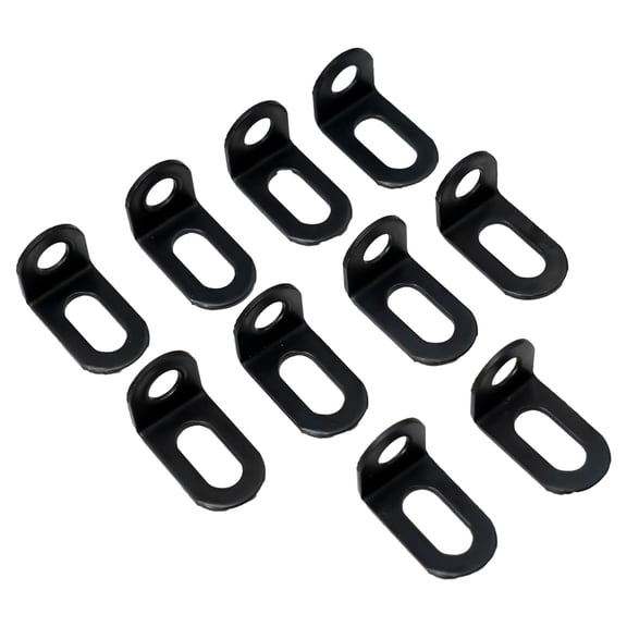 10Pcs Stainless Steel Corner Brackets Right Angle L Shape Brace Bracket Black