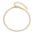 thumbnail image 2 of 2/3/4/5mm 7inch+2inch extender Rope Chain Bracelet Men Women Stainless Steel, 2 of 3