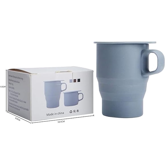 Vaso de silicón plegable gris CARAVIAN De silicón grado alimenticio