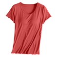 thumbnail image 6 of Nooxsoe Womens Short Sleeve Tops Built in Camisole Padded Tank Tops Scoop Neck with Built in Padded Camisole Tops Vest Tops Cami Top Workout Yoga Camisole Summer Tops for Women A3-brick Red M, 6 of 7