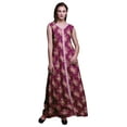 thumbnail image 1 of Bimba Floral Printed Front Slit Sleeveless Summer Spring Long Women BeachÂ&nbsp;Dress-XXX-Large, 1 of 5