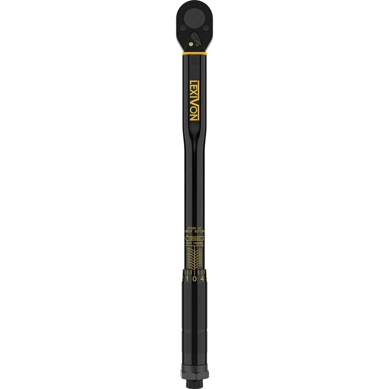 Lexivon 3/8-Inch Drive Click Torque Wrench 10-80 Ft-Lb/13.6-108.5