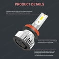 thumbnail image 2 of IVBDQV H11/H9 Low Beam LED Headlight Bulbs for Ford Taurus 2008-2009 White 36W 3800LM 2pcs, 2 of 10