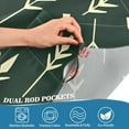 thumbnail image 3 of Yayeee Kitchen Curtains Tier Pair Light Filtering 27"x36" Rod Pocket Short Cafe Window Panel, Dark Green Plants, 3 of 7