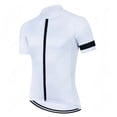 thumbnail image 2 of Maillots de ciclismo para hombre, ropa de ciclismo blanca, ropa para bicicleta de montaña, secado rápido, mangas cortas, ropa deportiva para bicicleta, pantalones con tirantes con almohadilla de gel 1, 2 of 5