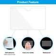 thumbnail image 4 of Uxcell 20Pcs Self Adhesive Index Card Pockets Plastic Label Holder Sticky Pocket Sleeves Clear Clear 6" x 8.7", 4 of 6