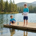 thumbnail image 4 of Lanbubble Boys Rash Guard Shirts Long Sleeve Quick Dry Beach Swim Hooded with Thumb Hole 7-14Years, 4 of 8