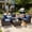 Brown + Blue, variant on Howcool 7-Piece All-Weather Wicker Rattan Outdoor Patio Furniture Set,Modular Patio Conversation Furniture Set with Thick Cushions & Tempered Glass Table