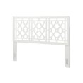 thumbnail image 3 of Thomas Chippendale White Adjustable Height Wood Headboard - Queen/Full, 3 of 8