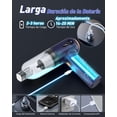 thumbnail image 5 of Aspirador de Mano 4 en 1 para Coche, 15000 Pa, Mini Soplador de Aire Portátil Inalámbrico, Aspiradora Recargable de Pantalla LED, Fuerte Succión para Limpieza de Coche, Hogar, Oficina(Gris), 5 of 5