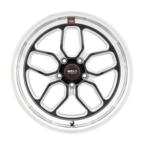 18x12 WELD Performance S107 Laguna Gloss Black and Milled Wheel 5x4.75 (50mm)