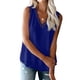 thumbnail image 2 of Camiseta de mujer de encaje con cuello en V sin mangas blusa casual Top de verano, azul oscuro, XL Inevent AP001334-24, 2 of 7