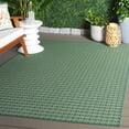 thumbnail image 2 of SAFAVIEH Terrace Wight Geometric Indoor/Outdoor Area Rug, Dark Green/Light Green, 5'3" x 7'6", 2 of 16